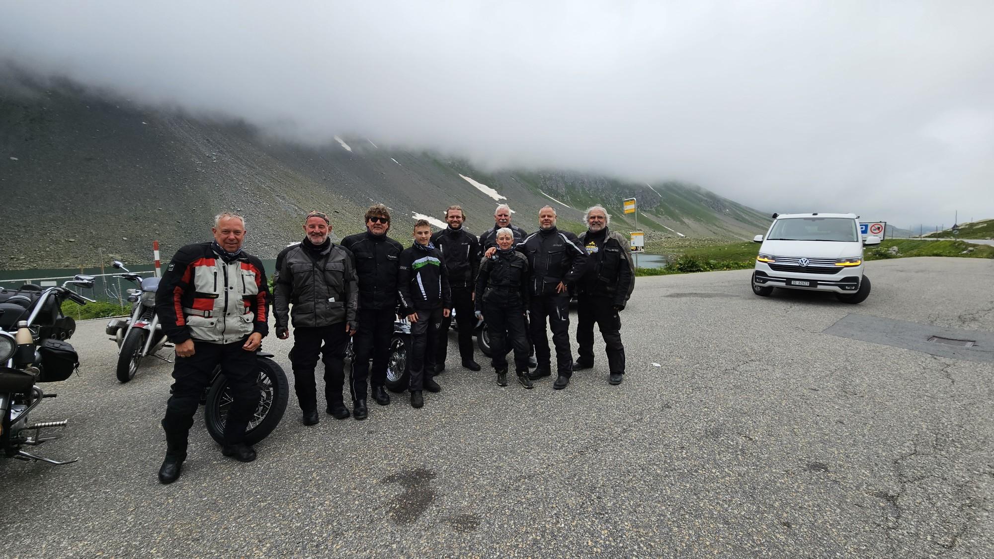 NRW on Tour auf der Passhöhe Albulapass angekommen